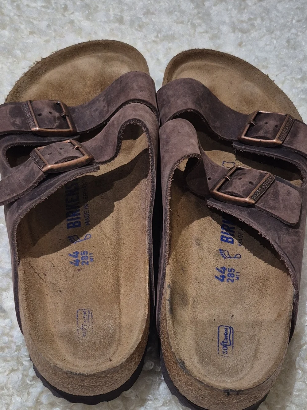 Birkenstock Brown Arizona Two-Strap Leather Sandals